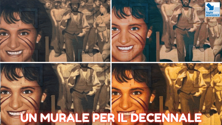 Il murale per il decennale della morte di Paola Clemente